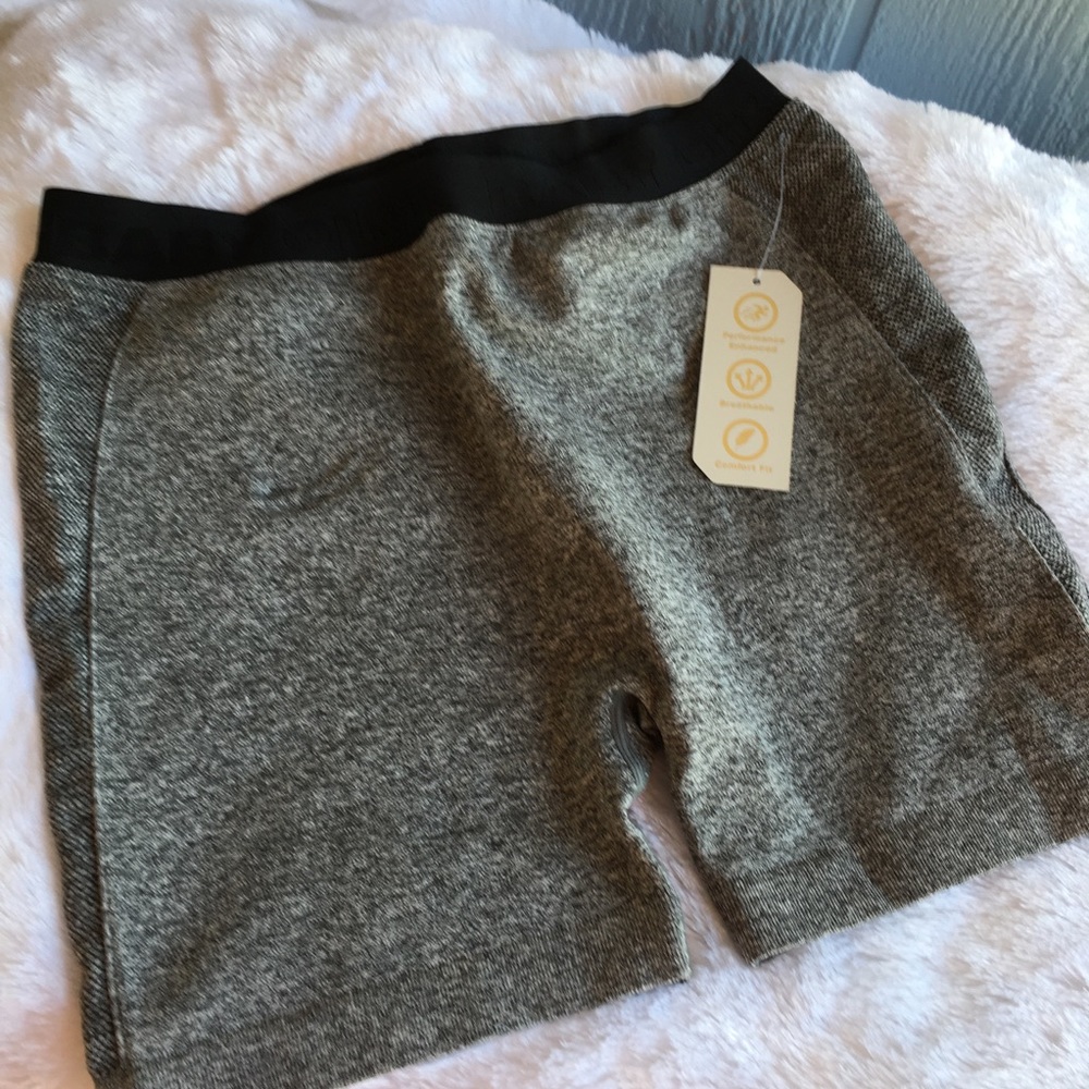 LA IMAGE Gray “Baby Girl” waistband Biker Shorts NWT